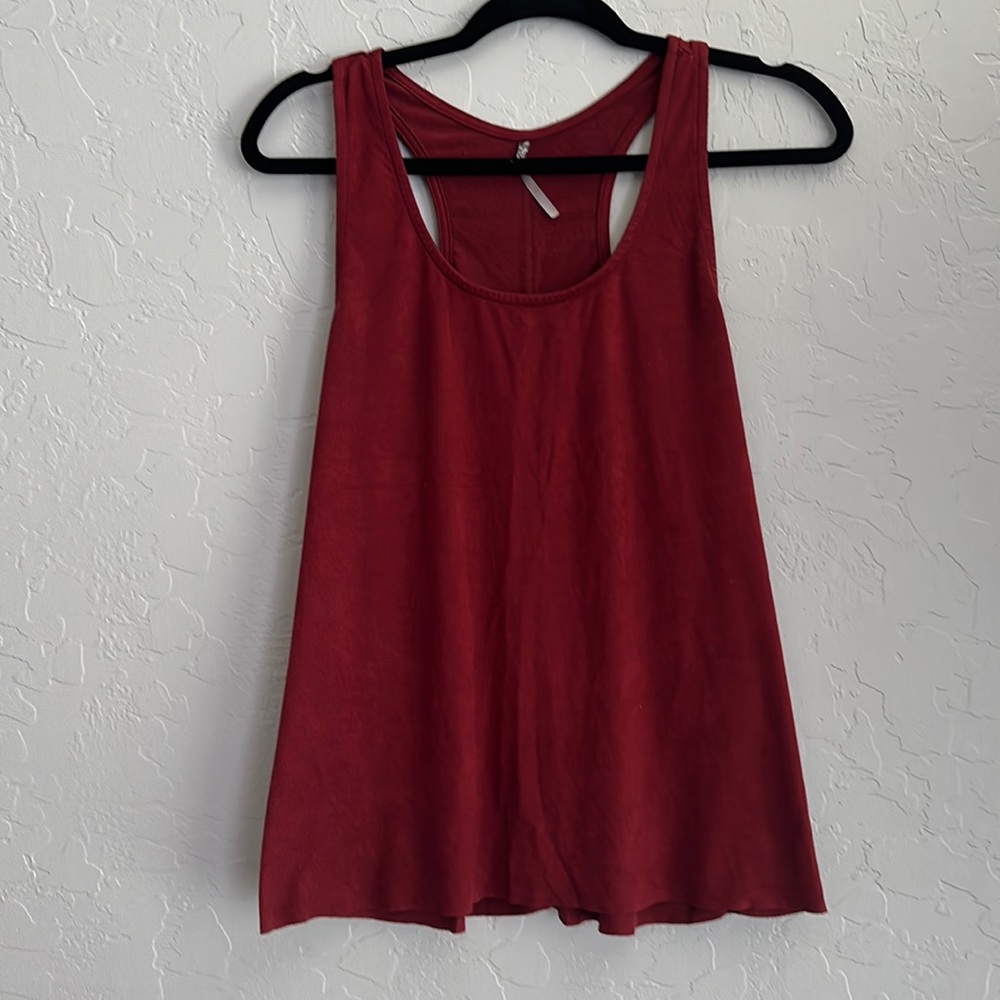 Suede like razorback tank